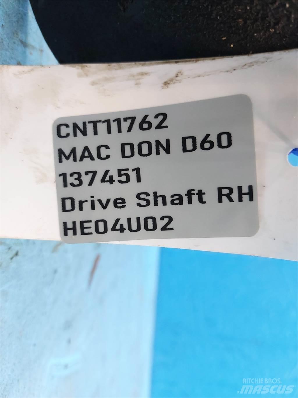 MacDon D60 Accessoires voor maaidorsmachines