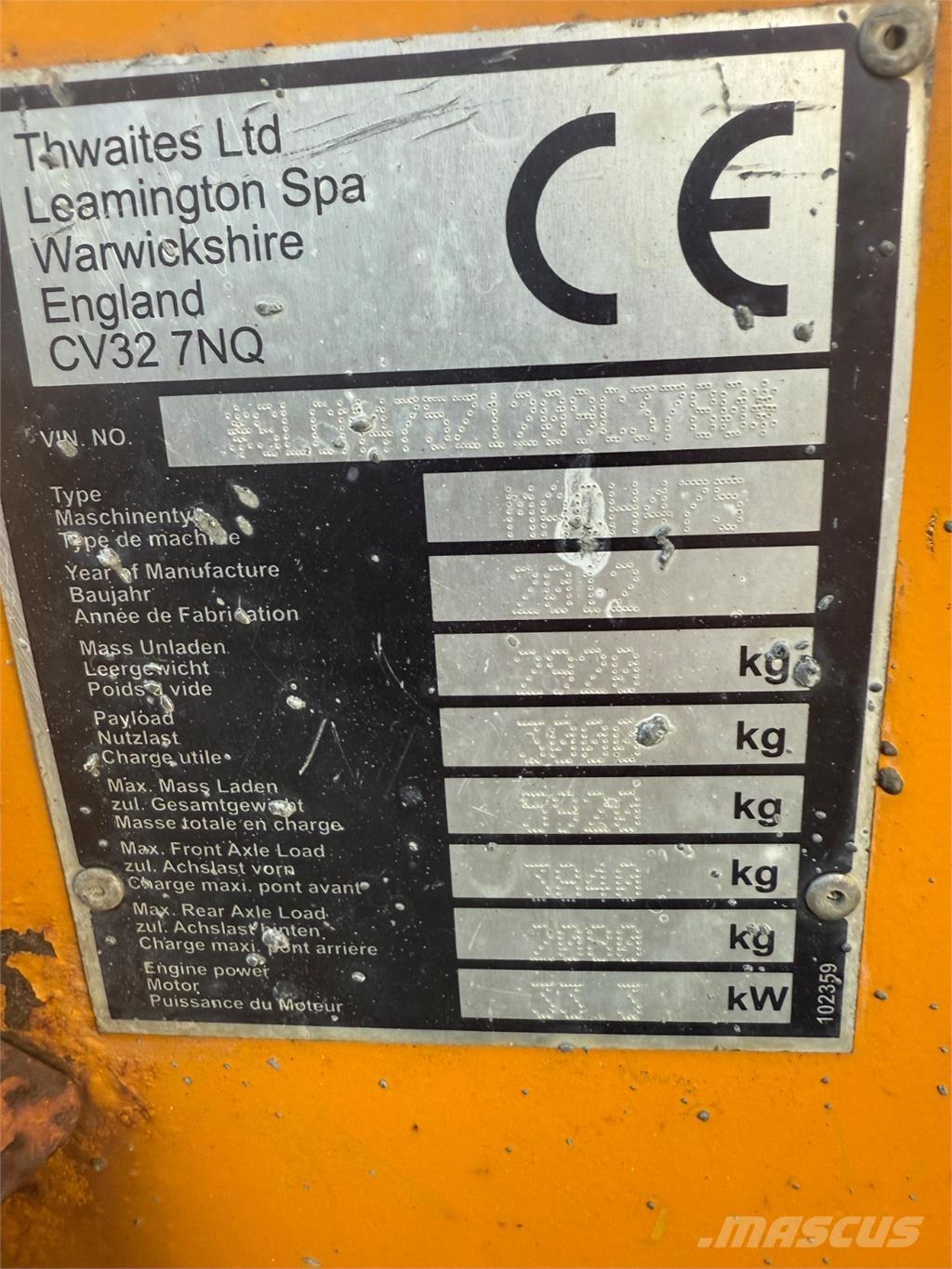 Thwaites 3 tons Mini Dumpers
