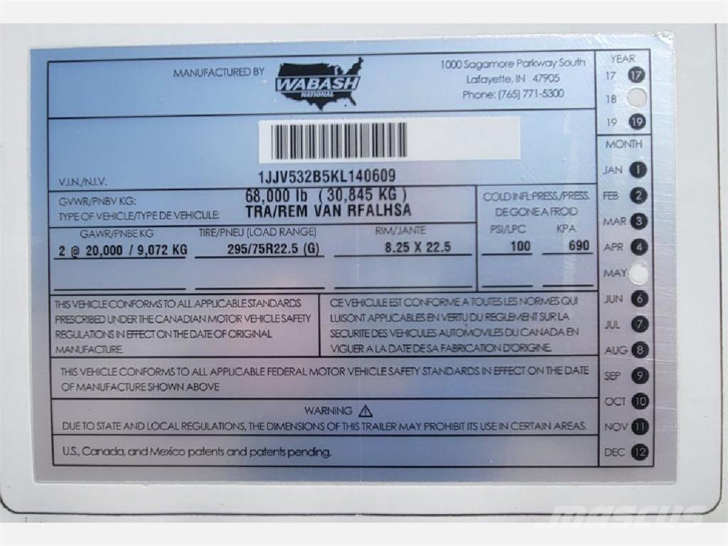 Wabash Reefer Koel-vries opleggers