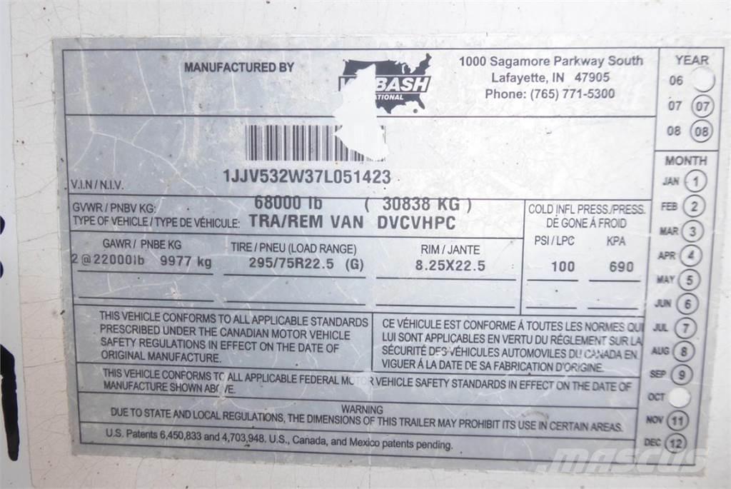 Wabash DVCVHPC Gesloten opbouw trailers