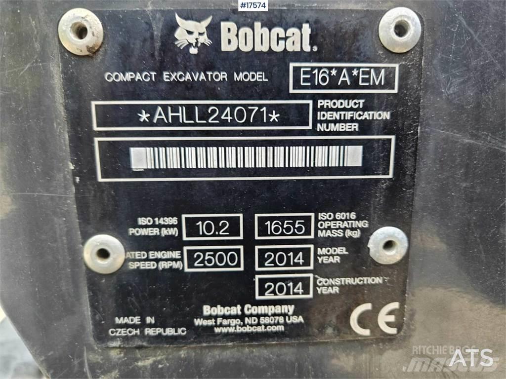 Bobcat E16 Minigraafmachines < 7t