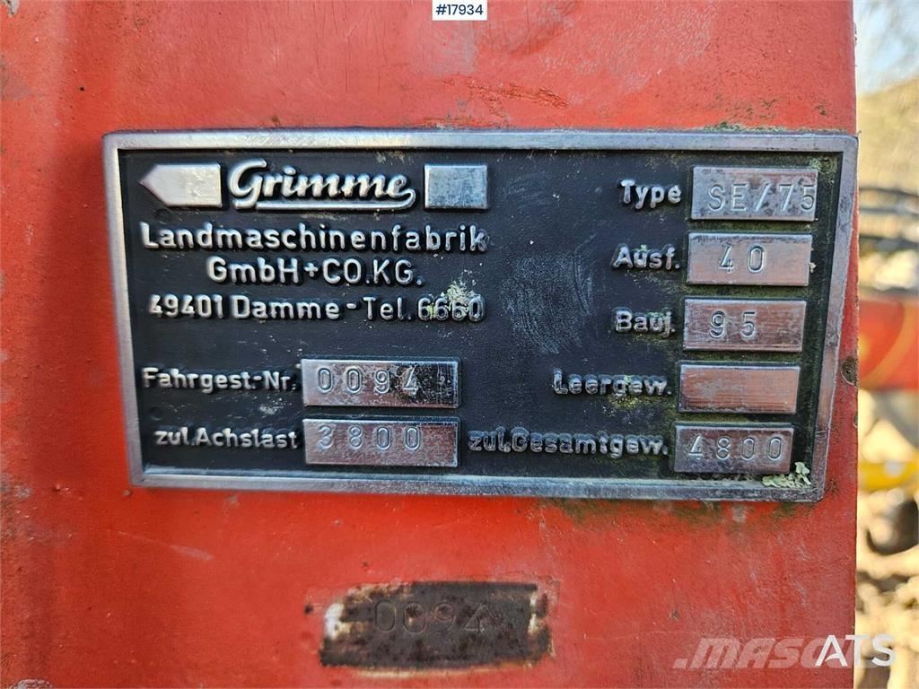 Grimme SE / 75 Maaidorsmachines