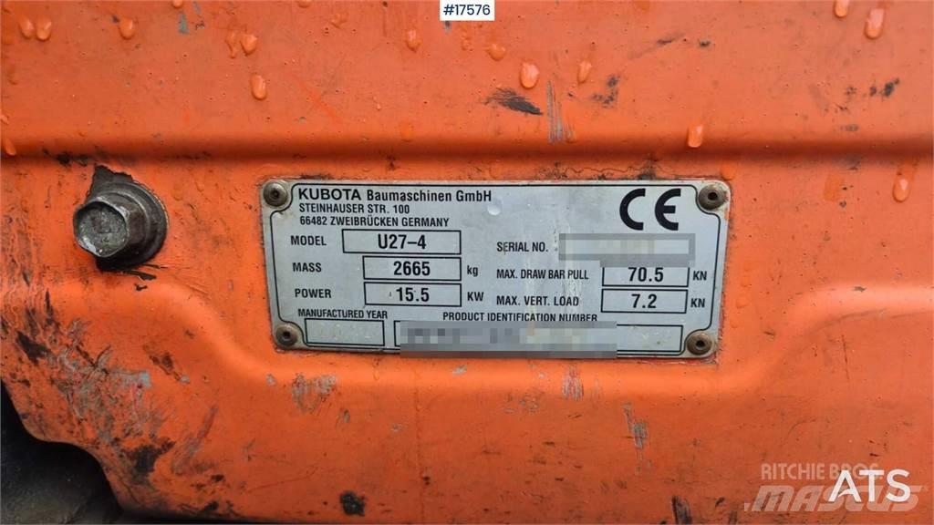 Kubota U27-4 Minigraafmachines < 7t