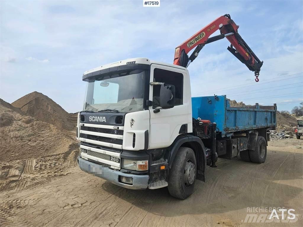 Scania 94G Vlakke laadvloer met kraan