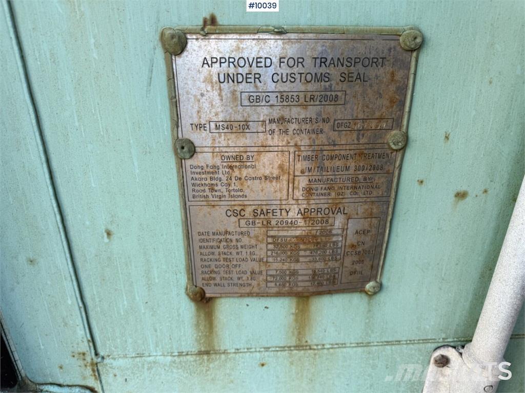  MS40-10X MS40-10X Speciale containers