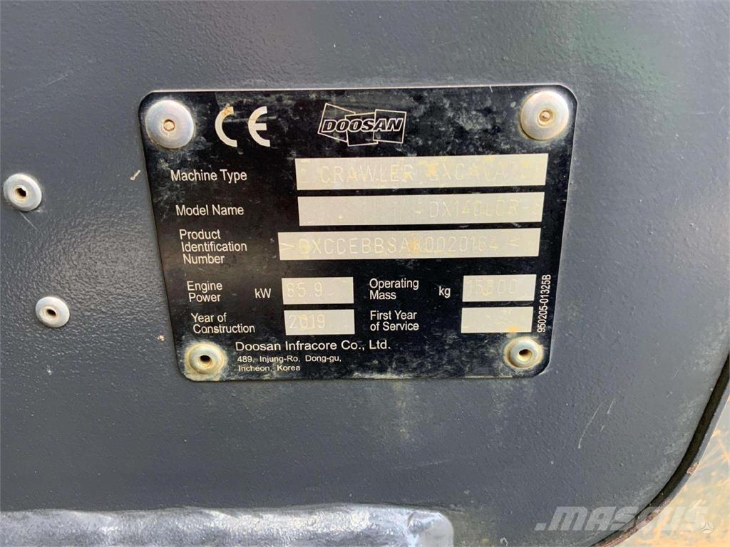 Doosan DX140 LCR Rupsgraafmachines