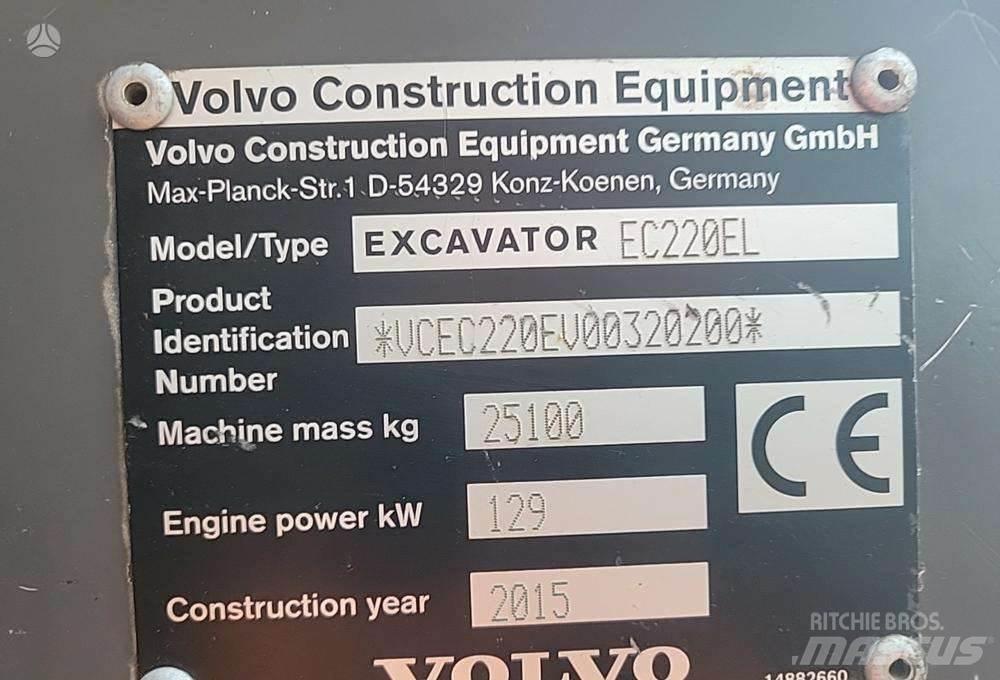 Volvo EC220E Rupsgraafmachines