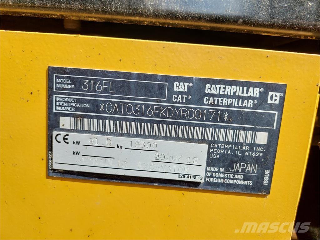 CAT 316FL Rupsgraafmachines