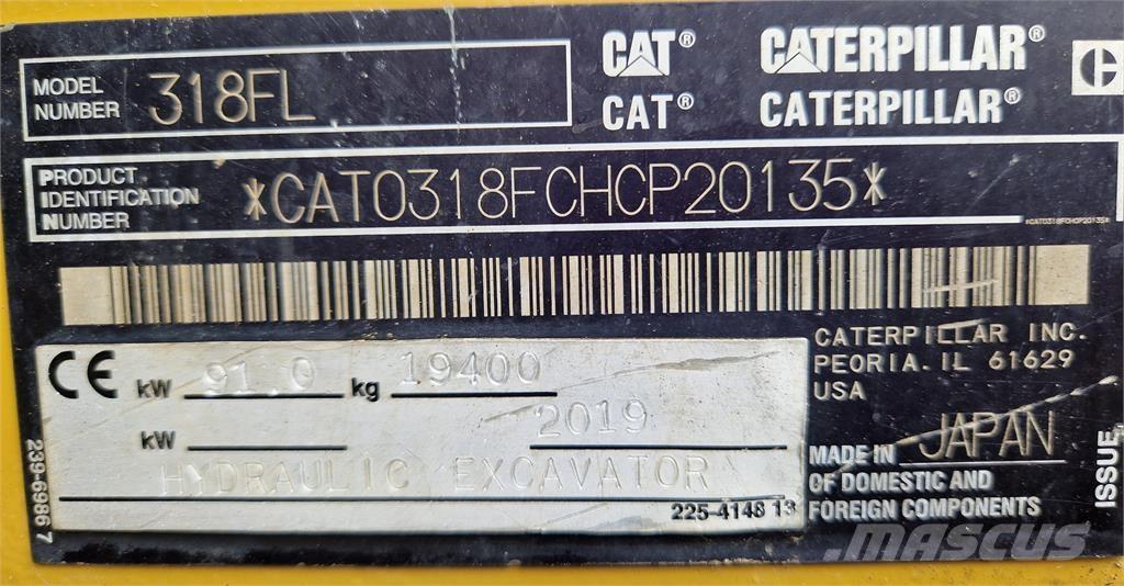 CAT 318FL Rupsgraafmachines