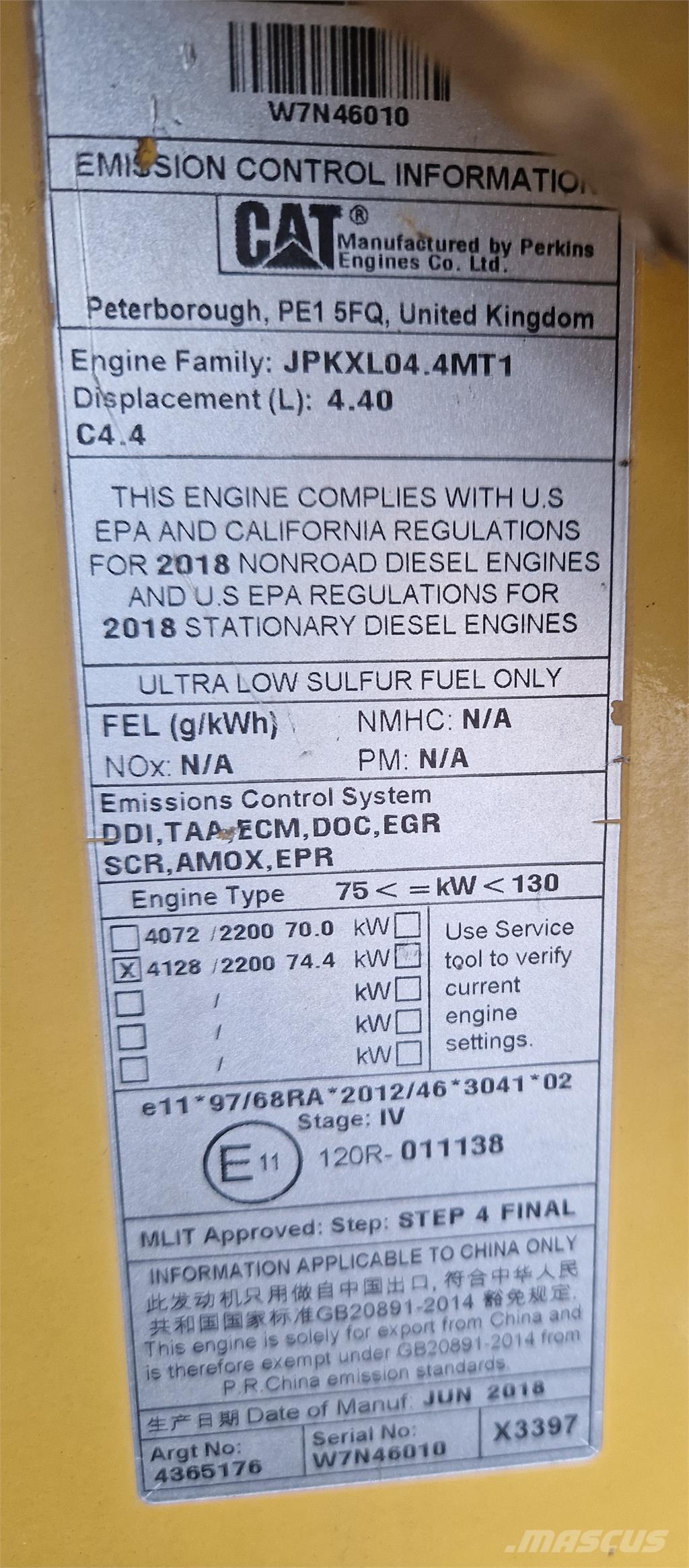 CAT 434F2 Graaf-laadcombinaties