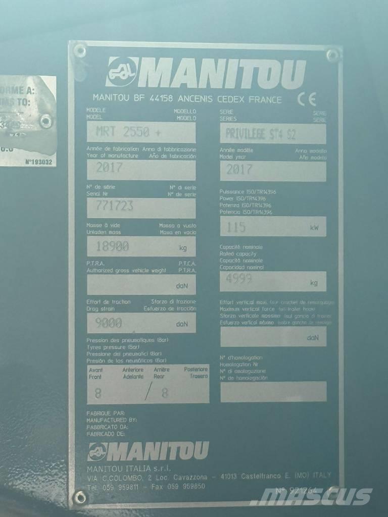 Manitou MRT 2550 Verreikers