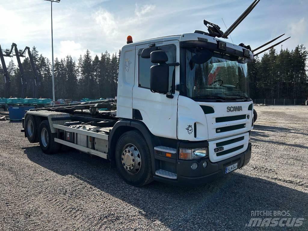 Scania P310 DB6X2HNB Containertrucks met kabelsysteem