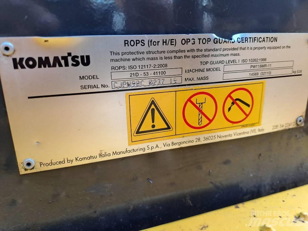 Komatsu PW118MR-11 Wielgraafmachines