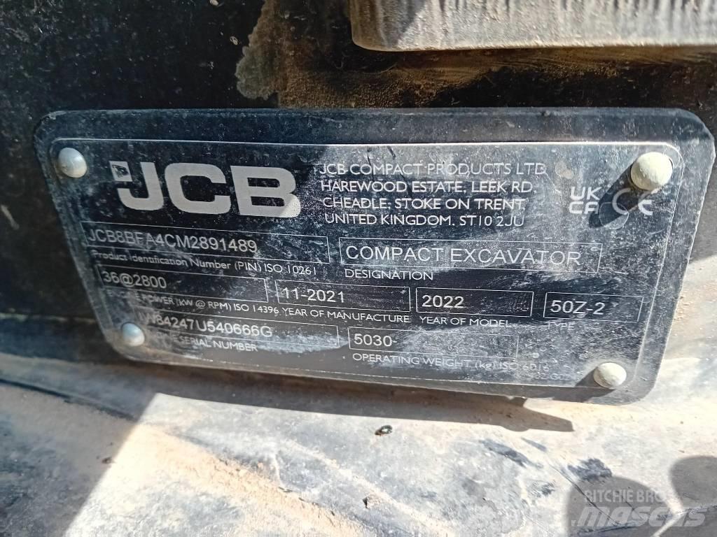 JCB 50 Z-2 Minigraafmachines < 7t