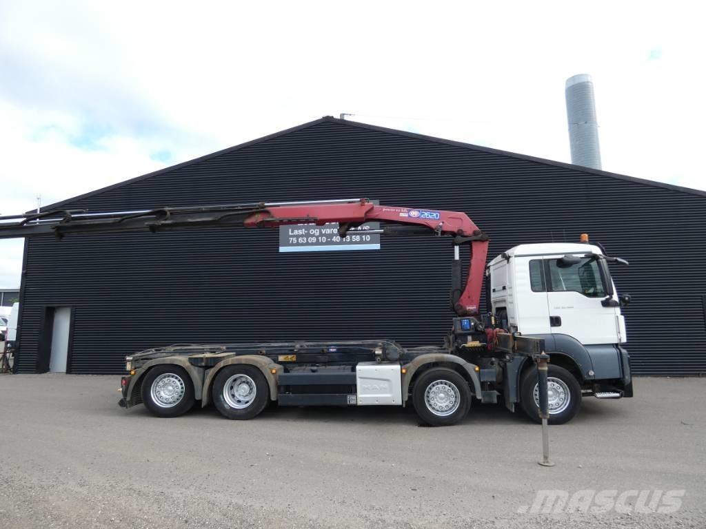 MAN TGS 35.460 Vlakke laadvloer met kraan