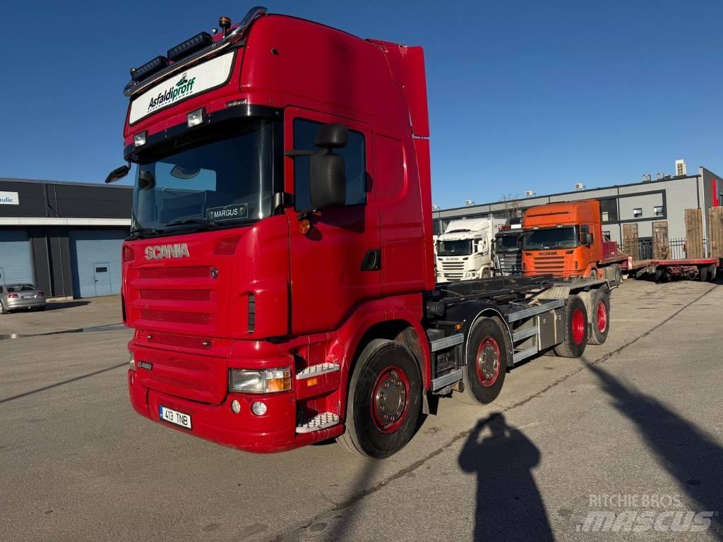 Scania R 480 Containertrucks met kabelsysteem