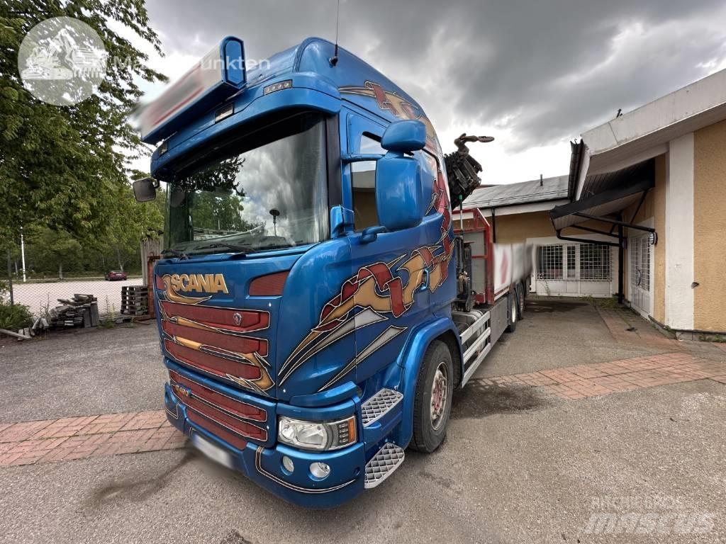 Scania G 490 Vlakke laadvloer met kraan