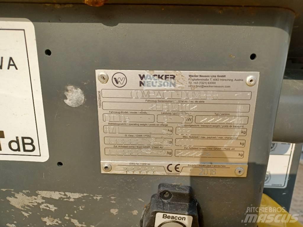 Wacker Neuson DT10e Rupsdumpers