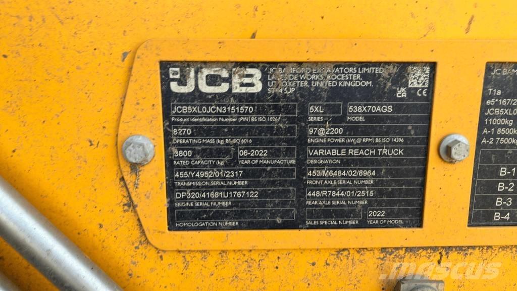 JCB 538-70 Verreikers voor landbouw