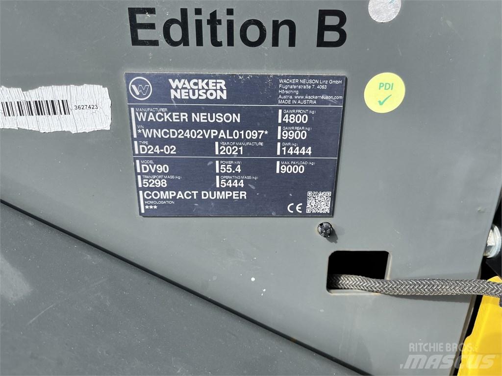Wacker Neuson DV 90 Starre dumptrucks