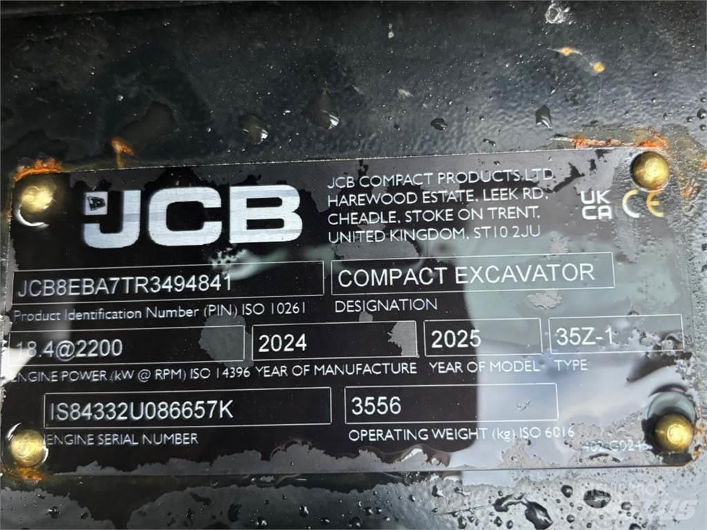 JCB 35Z-1 Minigraafmachines < 7t