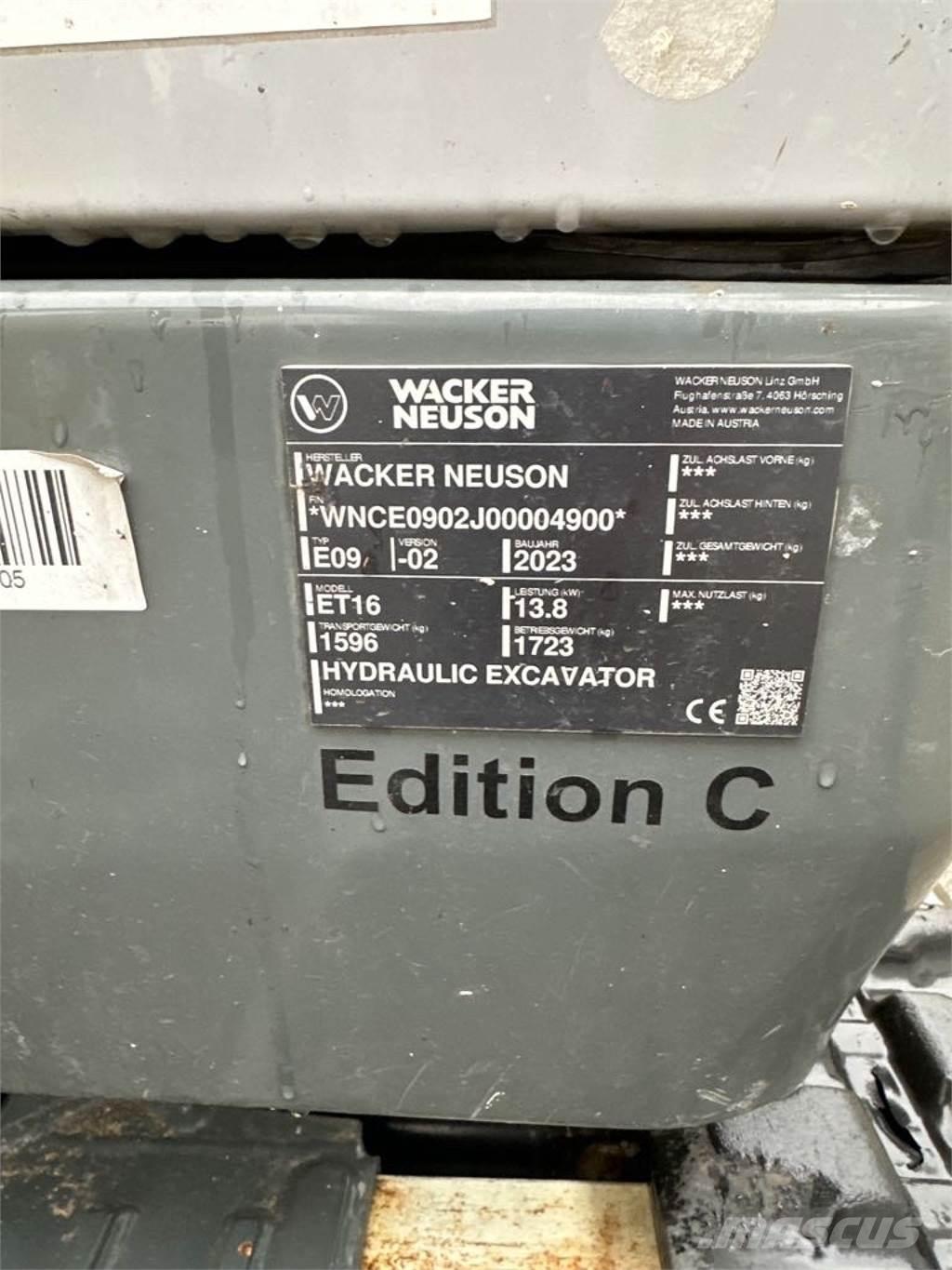 Wacker Neuson ET16 Rupsgraafmachines