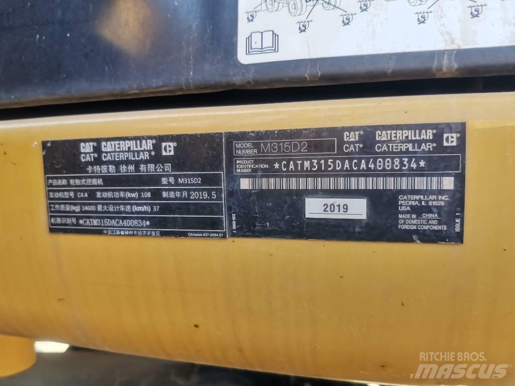CAT 2019 CAT 315D2 Wielgraafmachines