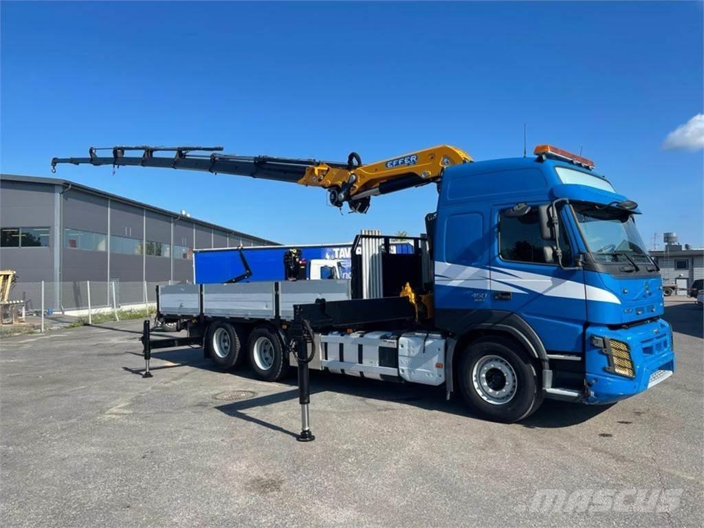 Volvo FMX 450 6X2 Vlakke laadvloer met kraan