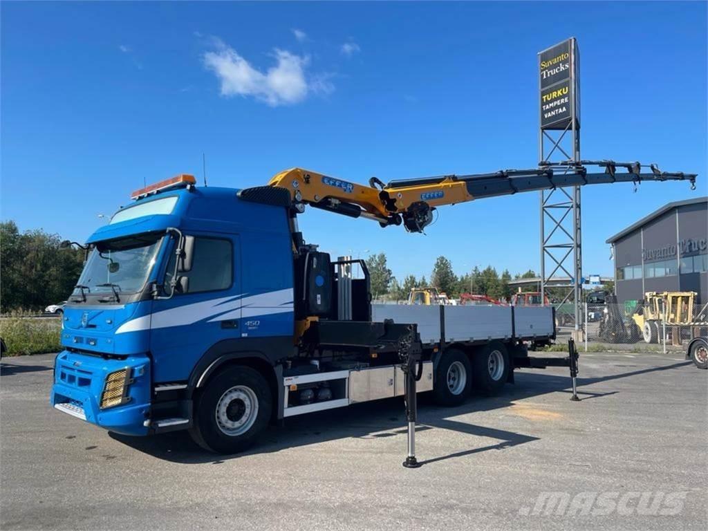 Volvo FMX 450 6X2 Vlakke laadvloer met kraan