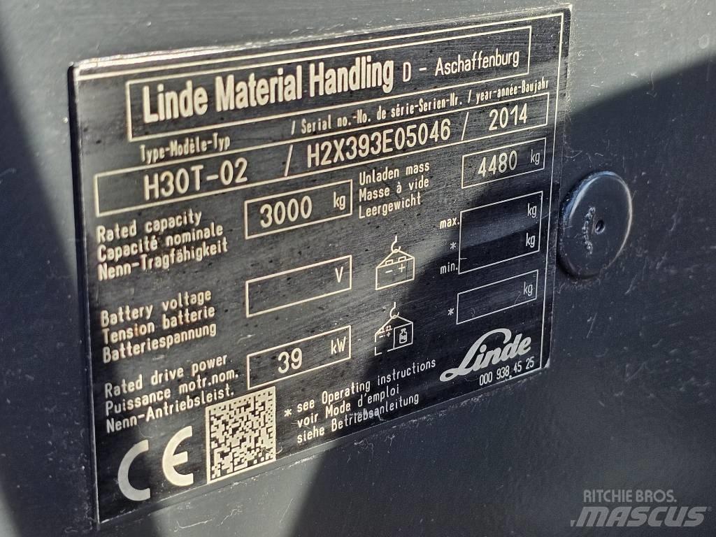 Linde H30T-02 LPG heftrucks