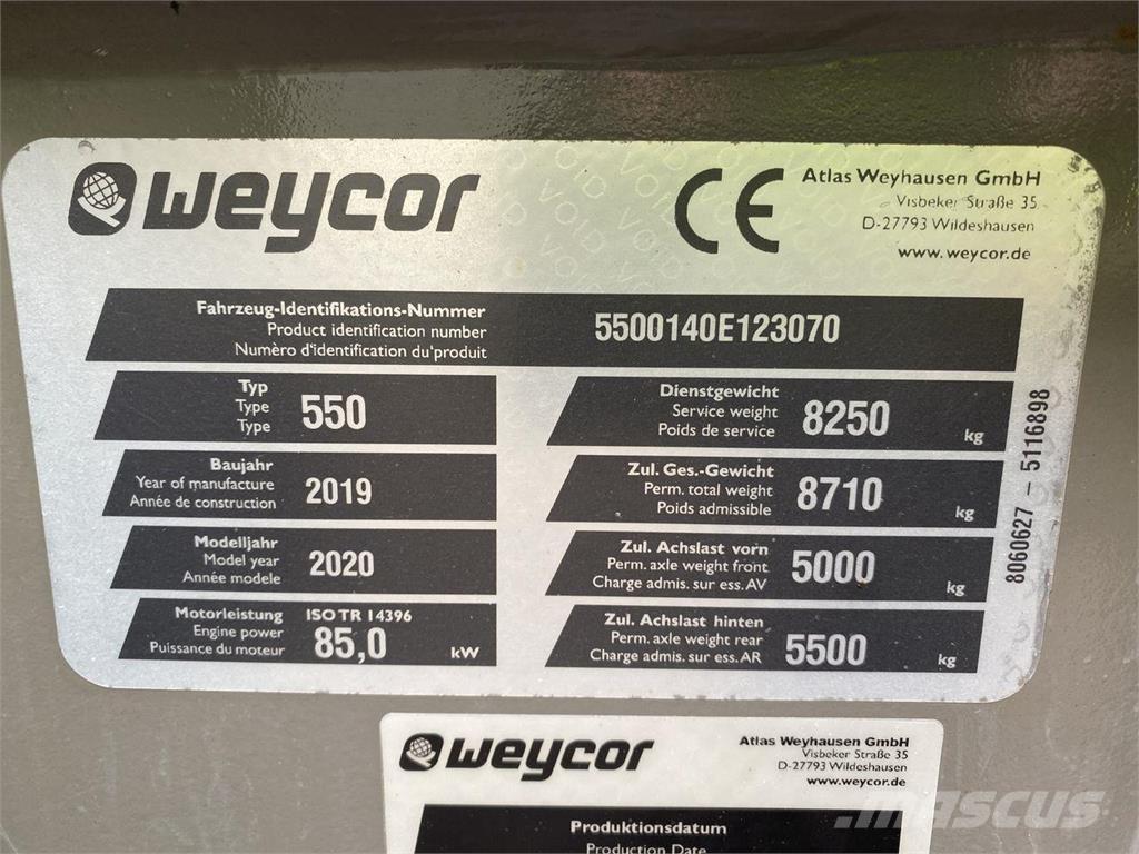 Weycor AR550 HS Knik- en schrankladers