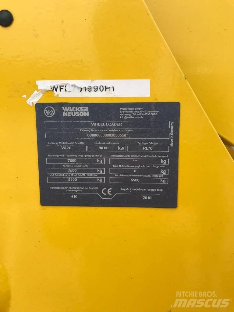 Wacker Neuson WL70 Voorladers en gravers