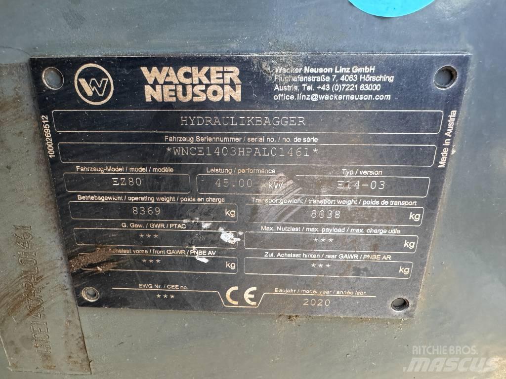 Wacker Neuson EZ80 Rupsgraafmachines