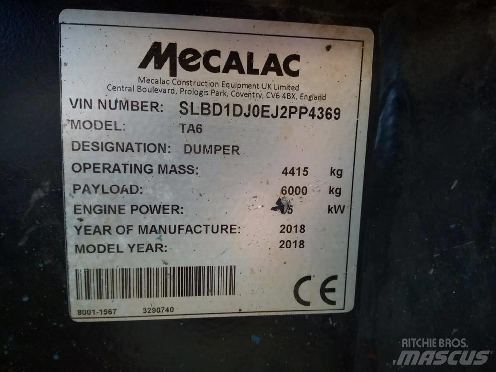 Mecalac TA6 dömper Knik dumptrucks