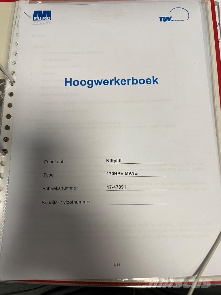 Niftylift 170 H P E Aanhanger hoogwerkers