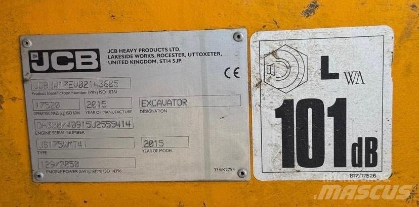 JCB JS 175 W Wielgraafmachines