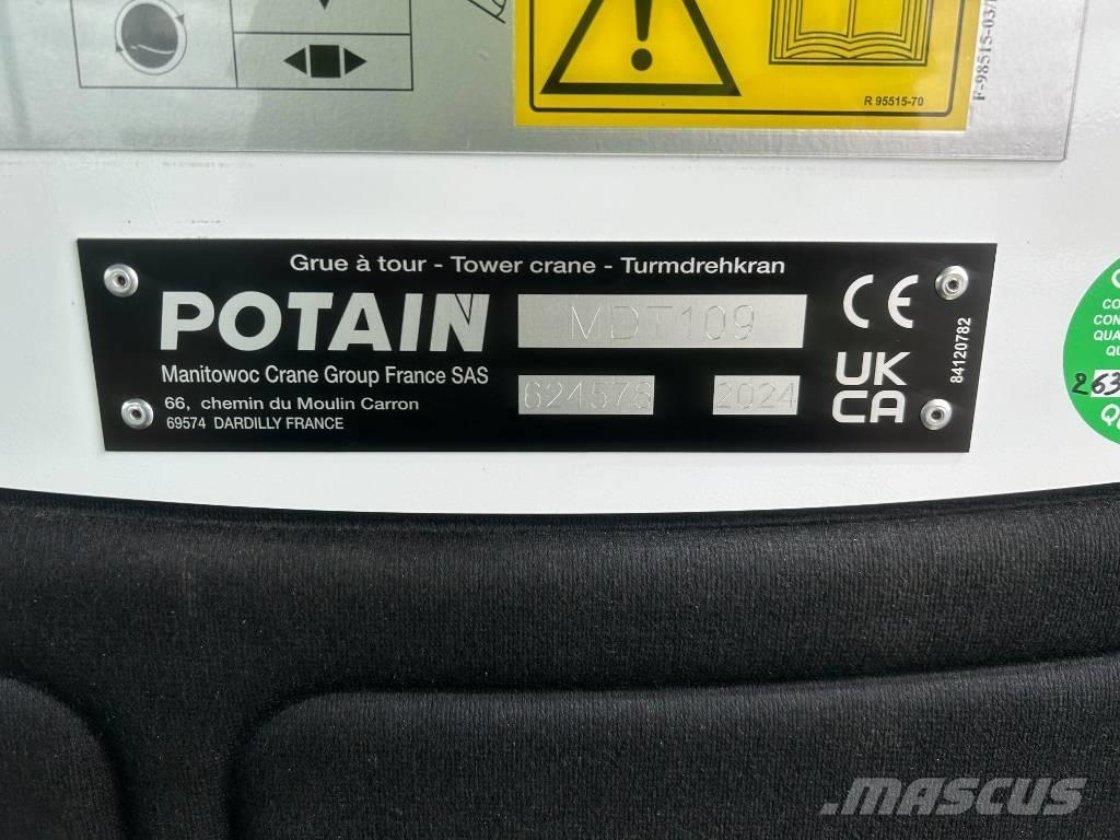 Potain MDT109 Torenkranen