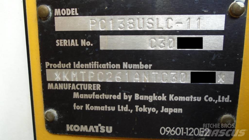 Komatsu PC 138 USLC Rupsgraafmachines