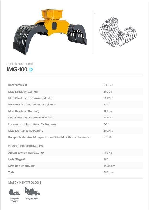 Indeco IMG 400 Grijpers