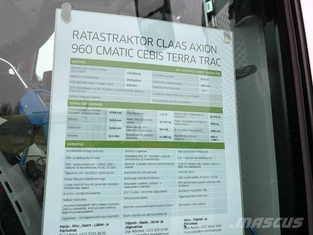 CLAAS Axion 960TT Tractoren
