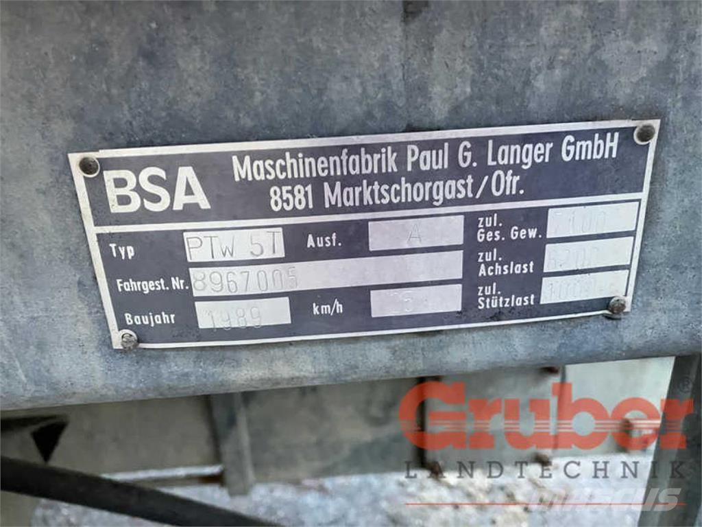 BSA PTW 5 T Drijfmesttanks