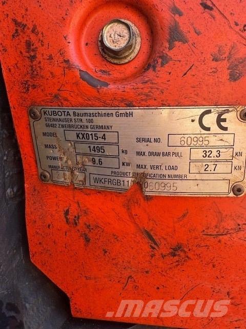 Kubota KX 015-4 Minigraafmachines < 7t