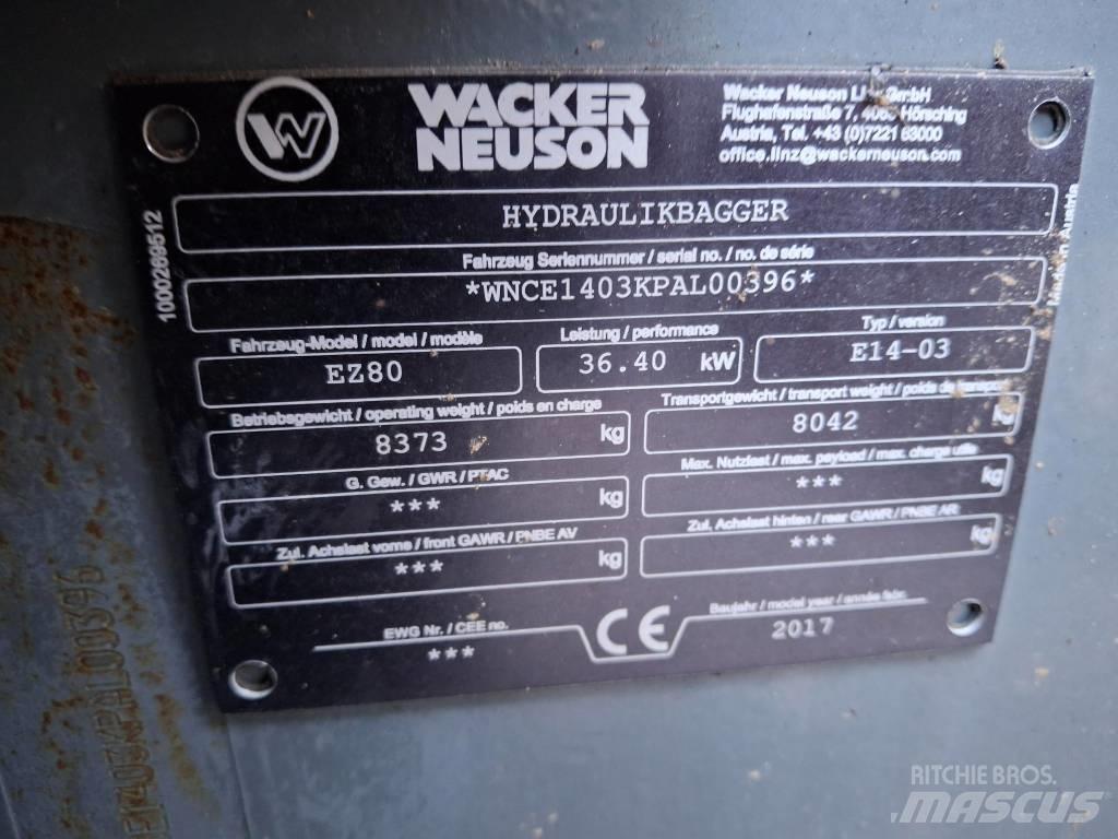 Wacker Neuson EZ 80 Midigraafmachines 7t - 12t