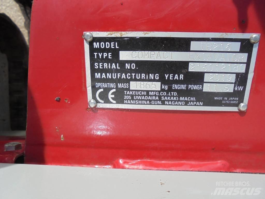 Takeuchi TB216 Minigraafmachines < 7t