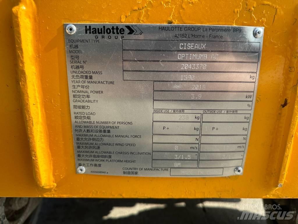 Haulotte OPTIMUM 8 Schaarhoogwerkers