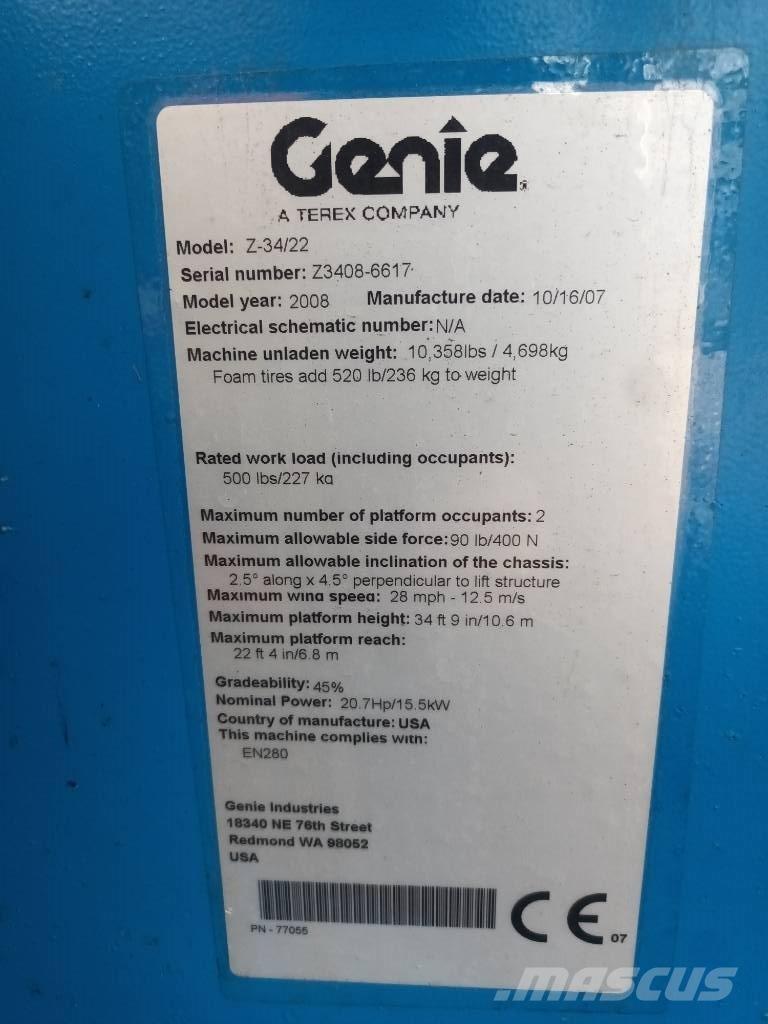 Genie Z 34/22 Knikarmhoogwerkers
