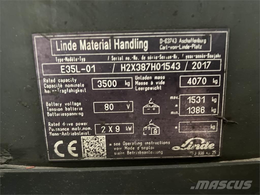Linde E35L-01 Elektrische heftrucks