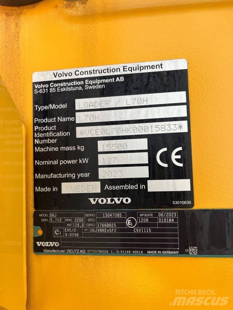 Volvo L70H Wielladers
