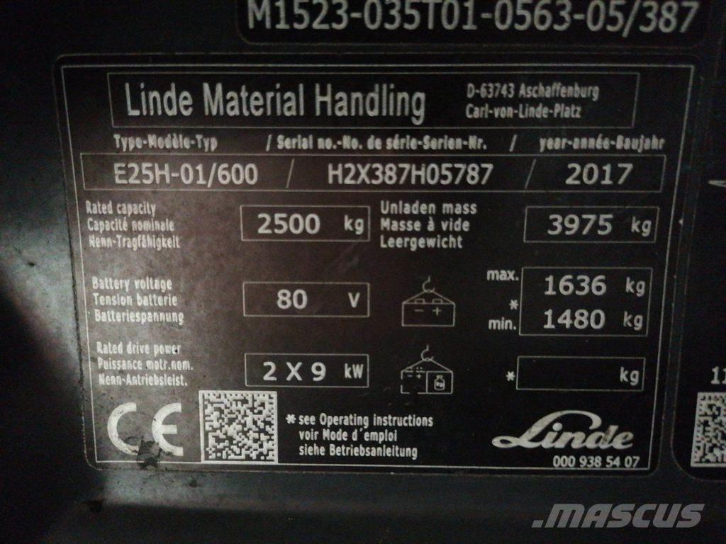 Linde E25H-01/600 Elektrische heftrucks