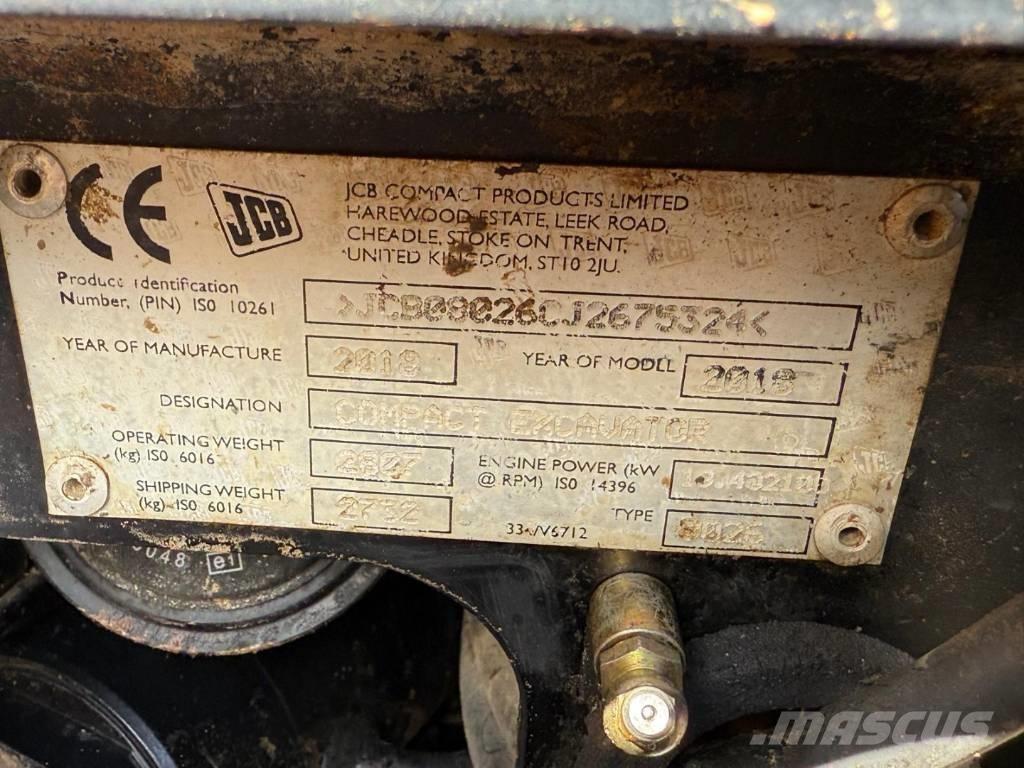 JCB 8026 CTS Minigraafmachines < 7t